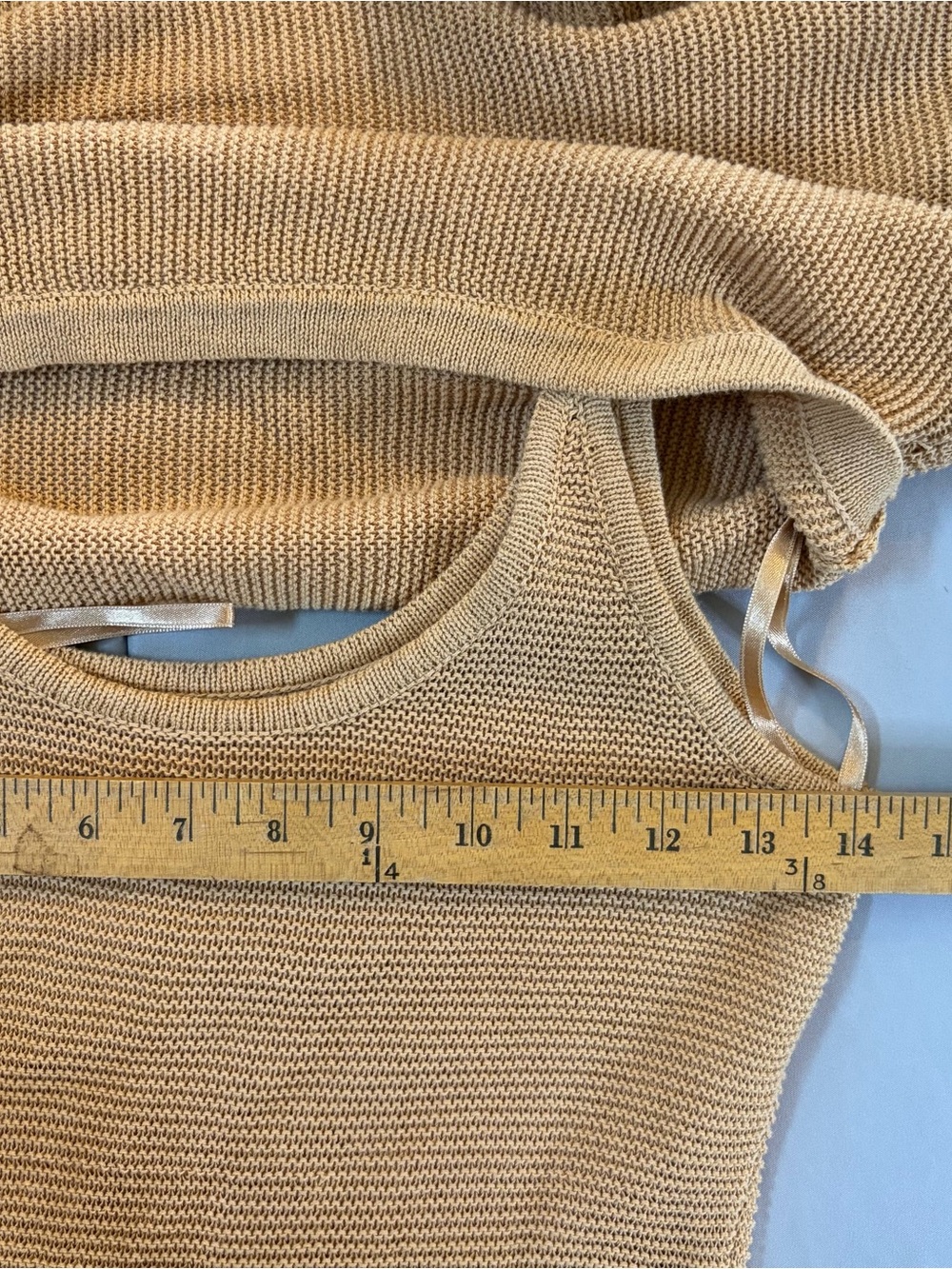 BCBGMaxAzria Camel Knit Midi Dress with Long Sleeves - Picture 9 of 11